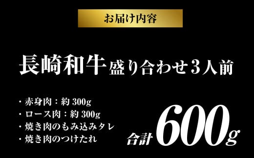 長崎和牛 厳選赤身肉と上ロースの焼肉盛り合わせ