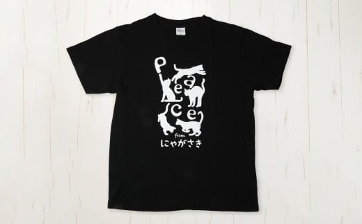 ピースなTシャツPEACEなねこTシャツミニタオルねこ缶バッジ