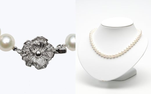 あこや真珠 (7.5-8mm) ネックレス ホワイト系