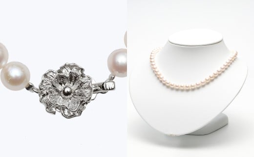 あこや真珠 (7.5-8mm) ネックレス ホワイトピンク