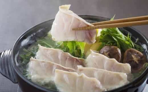 九絵 (クエ) のしゃぶしゃぶと鍋セット (3～4人前)