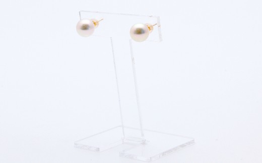 あこや真珠 (約8.5mm珠) ピアス ／ K18 イエローゴールド