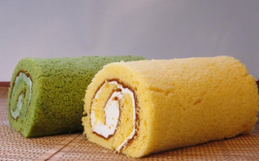 「純生ロールケーキ」「濃茶ロール」 2本セット