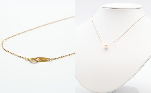 あこや真珠 (7.5－8mm珠) スルーペンダント K18イエローゴールド