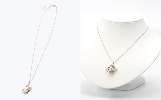 あこや真珠 (8.5－9mm珠) デザインペンダント シルバー