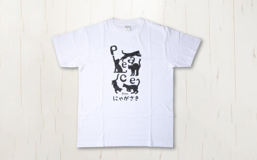 PEACEなねこTシャツ黒白各1枚PEACEなねこクリアホルダー黒