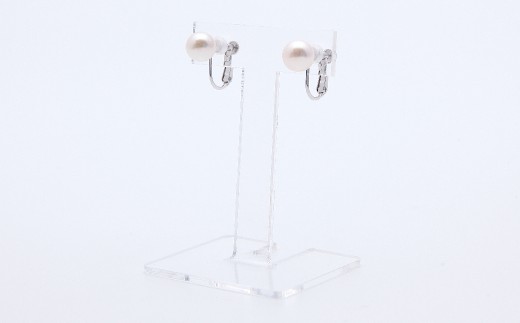 あこや真珠 (約8mm珠) イヤリング シルバー