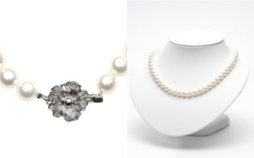 あこや真珠 (7.5-8mm) ネックレス ホワイト系