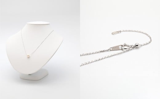 あこや真珠 (約9mm珠) スルーペンダント K18ホワイトゴールド