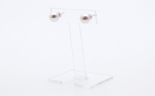 あこや真珠 (約8.5mm珠) ピアス K14ホワイトゴールド