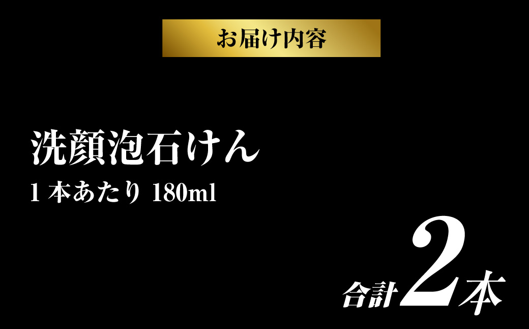 【10営業日以内発送】洗顔泡石けん 180ml 2本