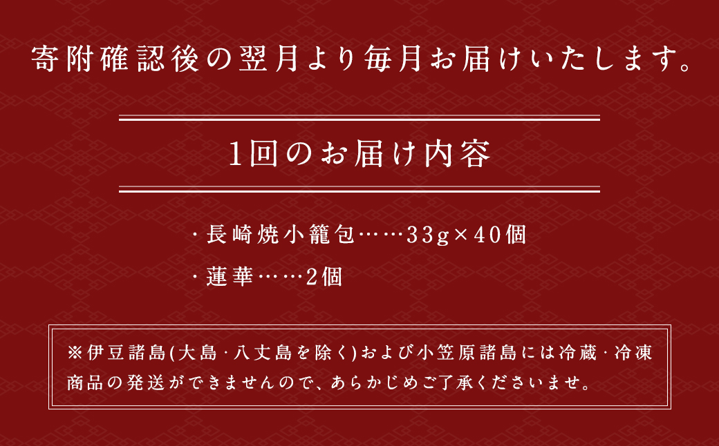 【全12回定期便】長崎 焼小籠包 計480個 （40個×12回） ・ 蓮華 2個付
