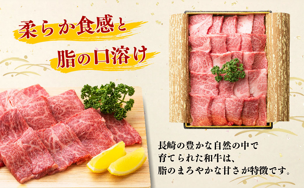 【全12回定期便】長崎和牛 焼肉 カルビ 約500g