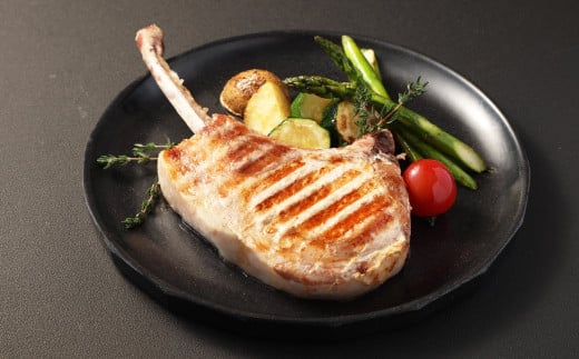 12回定期 長崎県産 競り美豚 トマホーク ロース ステーキ 600g