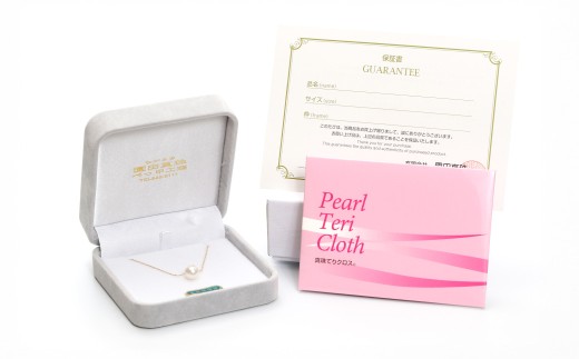 あこや真珠 (約9mm珠) スルーペンダント ／ K18イエローゴールド