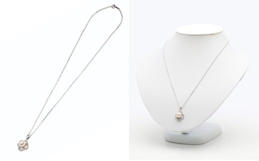 あこや真珠 (8～8.5mm珠) デザインペンダント SV