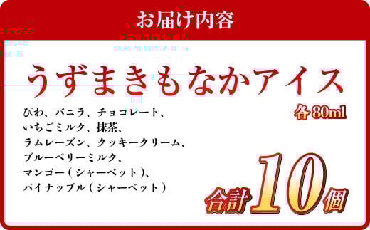 うずまきもなかアイス10個セット