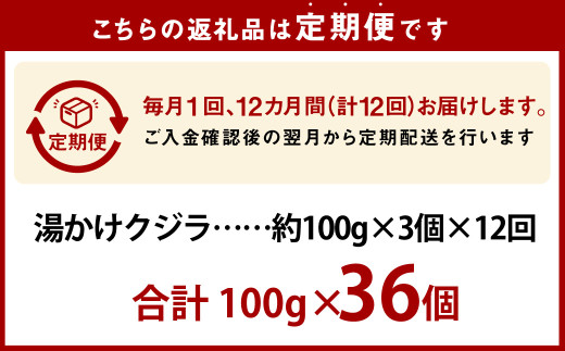 【全12回定期便】 湯かけくじら 約100ｇ×3個セット