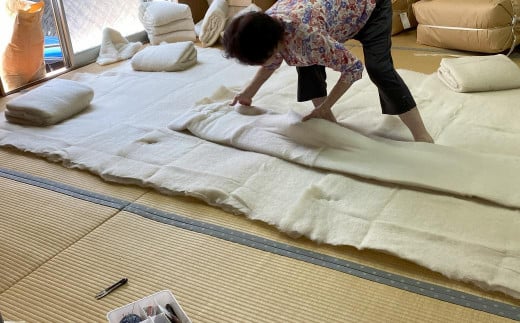 布団屋が作った綿100％の掛け・敷き布団セット (ダブル)