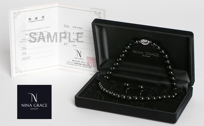 オニキス ネックレス ピアス 2点セット 艶あり 10mm