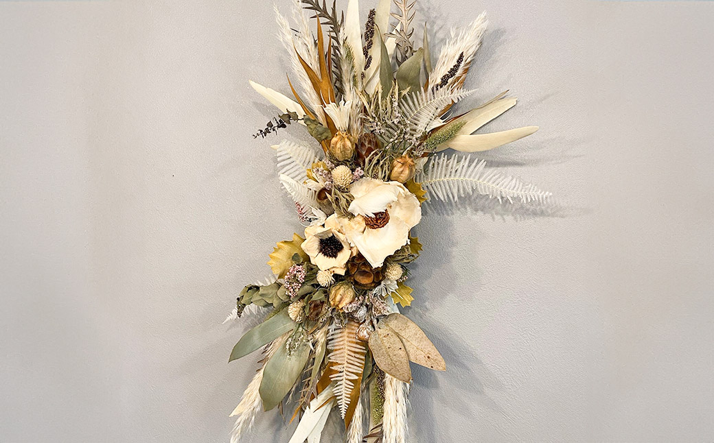 ドライフラワー 壁掛けアレンジメント