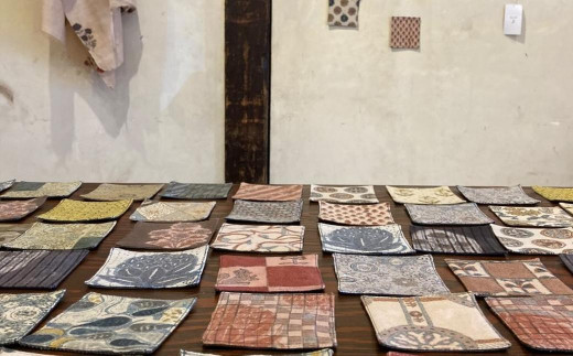 植物染め ・ 更紗 コースター 3種セット