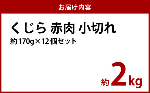 くじら 赤肉 小切れ 170g×12個セット