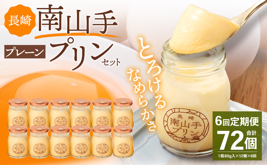 【全6回定期便】南山手プリンプレーン12個セット