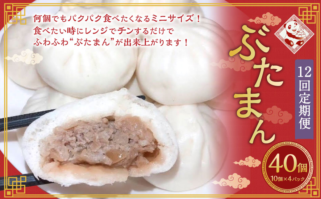 【全12回定期便】長崎ぶたまん 40個