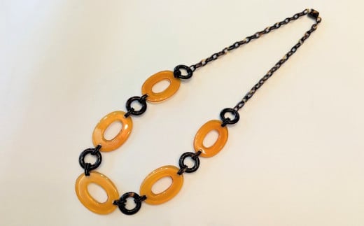 【本べっ甲】リングネックレス べっ甲 アクセサリー