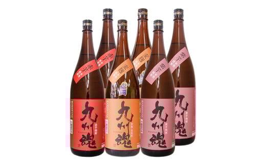 九州魂焼酎のみくらべ 1800ML/6本 麦・赤芋・紫芋 各2本