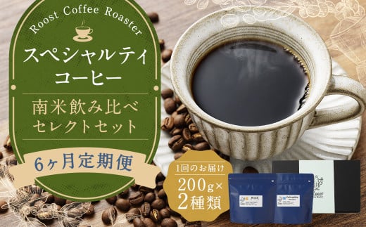 6回定期 スペシャルティコーヒー 南米飲み比べセレクトセット
