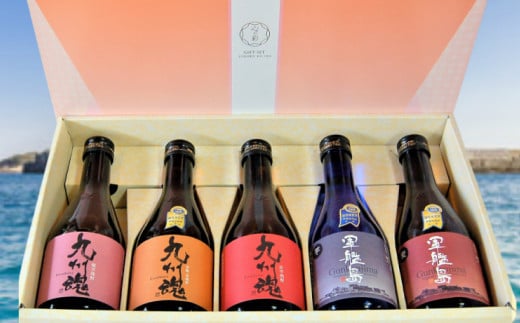 長崎 軍艦島・九州魂焼酎300ml のみくらべ5本セット