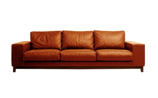 フロー3人掛ソファ（ウォールナット-本革BR）