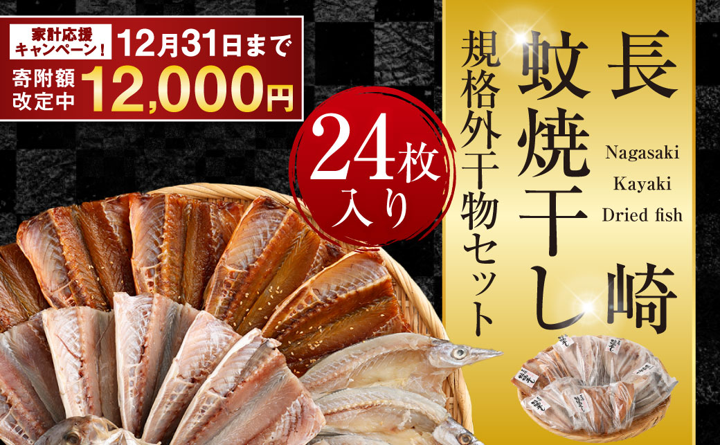 「 長崎蚊焼干し 」 計24枚入り 規格外