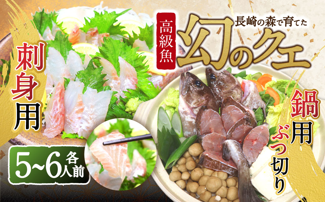 長崎の森で育てた『幻のクエ』 【セット】刺身用 5～6人前