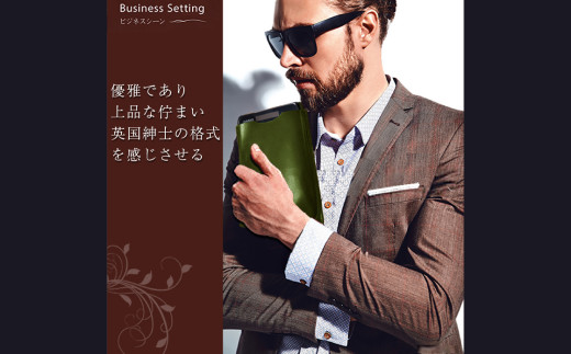 本革 電卓 ケース CASIO CALCULATOR S100 専用 GREEN