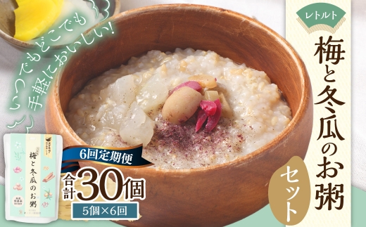 【全6回定期便】レトルト 梅と冬瓜のお粥セット 230g×5個