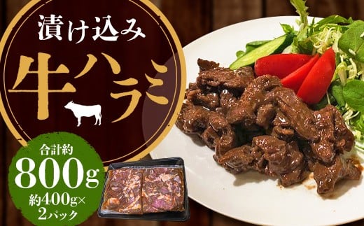 【焼くだけ簡単！】漬け込み牛ハラミ 約400g×2