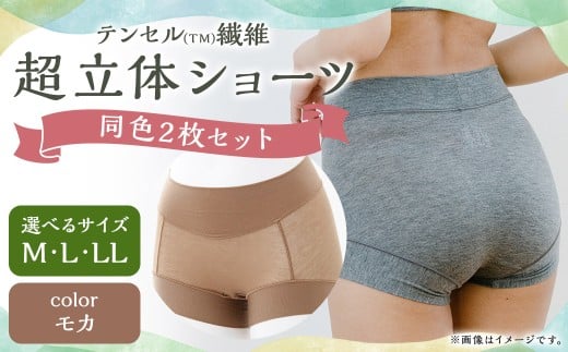LLサイズ 超立体ショーツ スタンダード丈 モカ