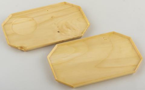 [G302p］長崎県産いちょうトレー(2枚)セット