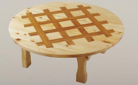 [G306p］佐世保産檜間伐材ちゃぶ台