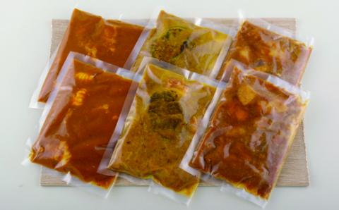 [E105a］長崎和牛ビーフシチューと海鮮(あわび･とらふぐ)カレー2種