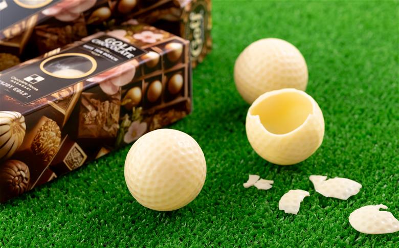   [F218］ゴルフボールチョコ(ホワイト)4箱セット