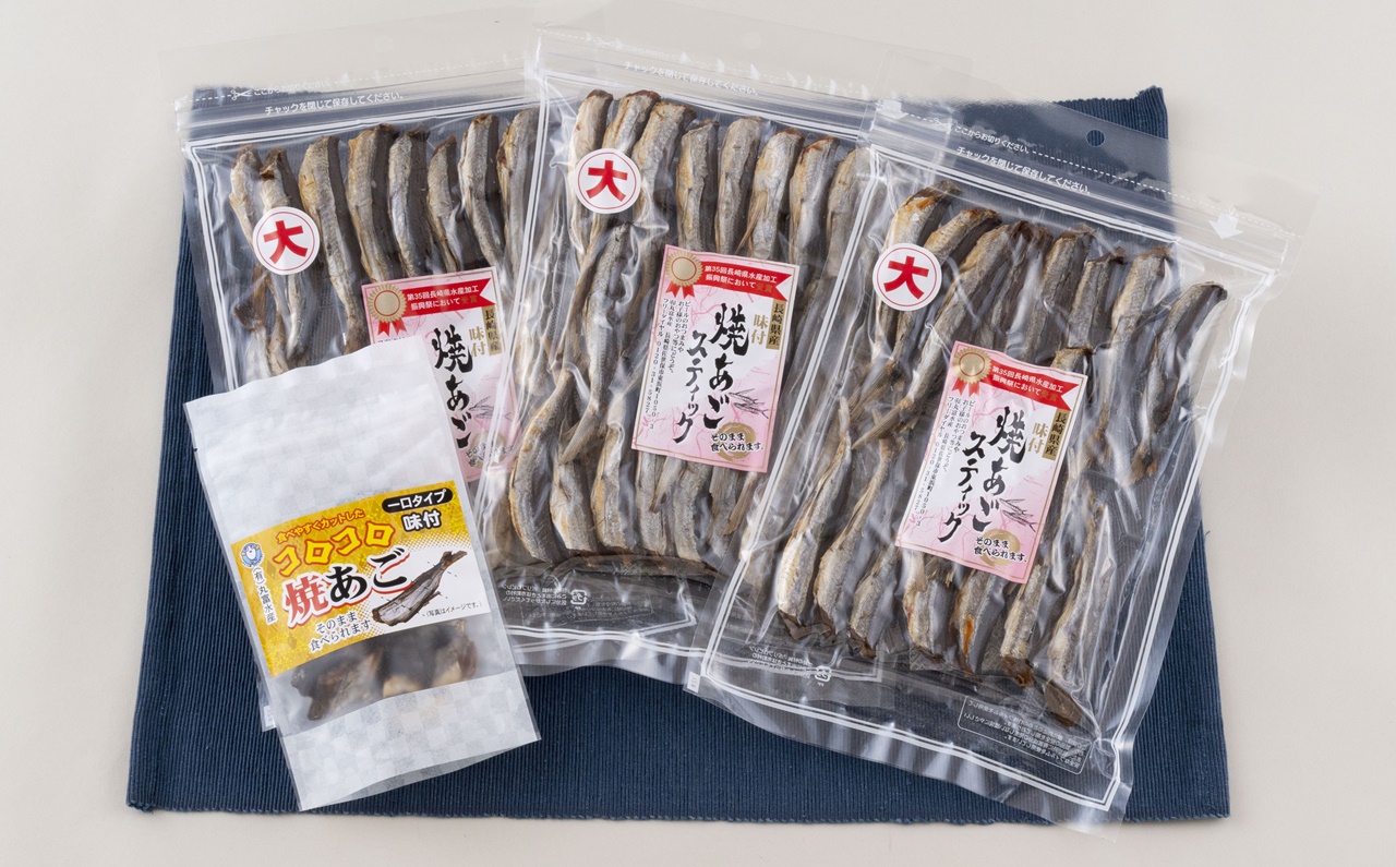 [A291p］《定期便》味付焼あごスティック丸富水産【3回お届け】