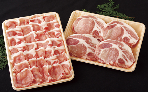 [B354p］長崎県産上豚ロースセット(計880g)