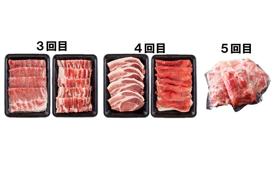 [B243p］《定期便》長崎県産豚お届け便(5回)