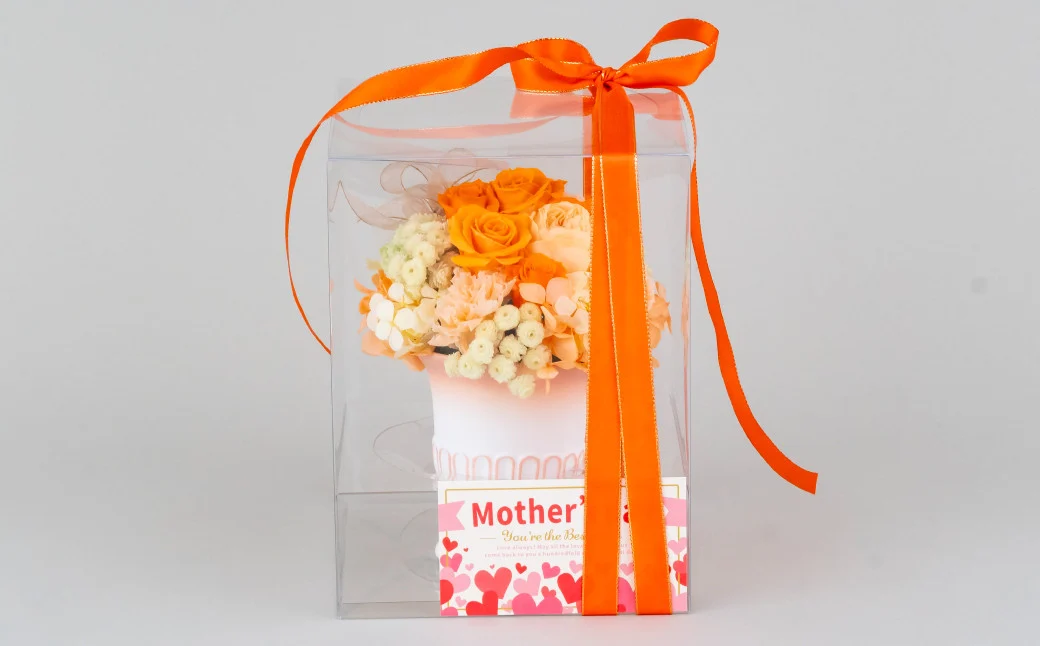 [G295a］バラの花を中心としたプリザーブドフラワーアレンジ