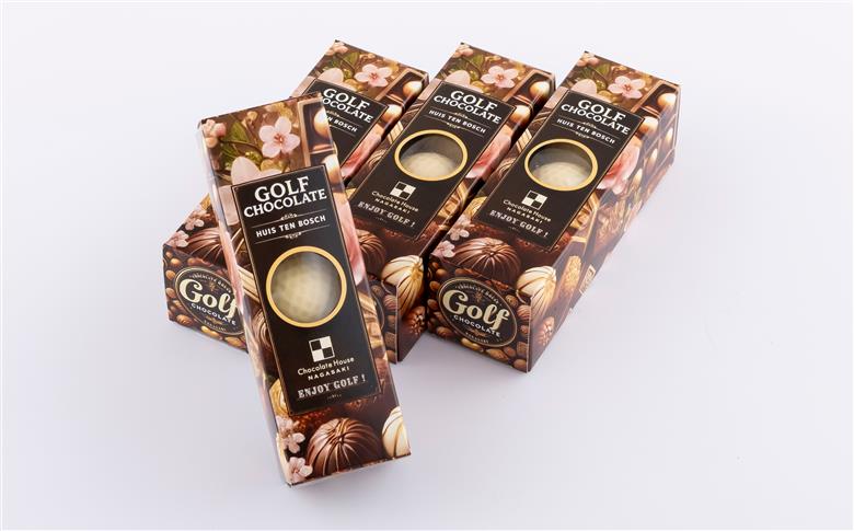   [F218］ゴルフボールチョコ(ホワイト)4箱セット