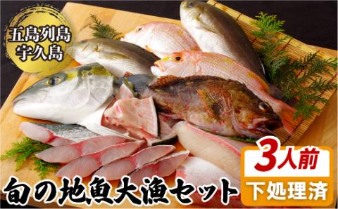 [A198p］五島列島旬の地魚大漁セット(約3人前)